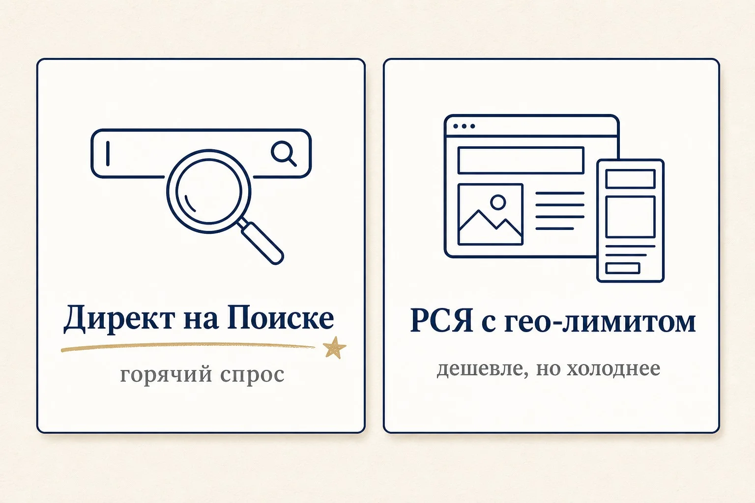 Каналы рекламы автосервиса: Директ на Поиске и РСЯ с гео-лимитом