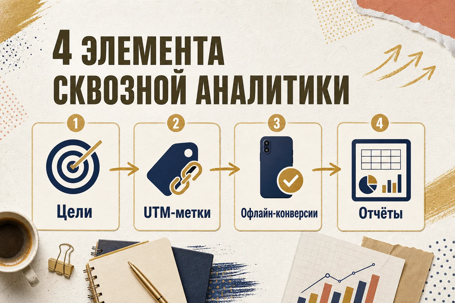 4 элемента сквозной аналитики на Яндекс Метрике