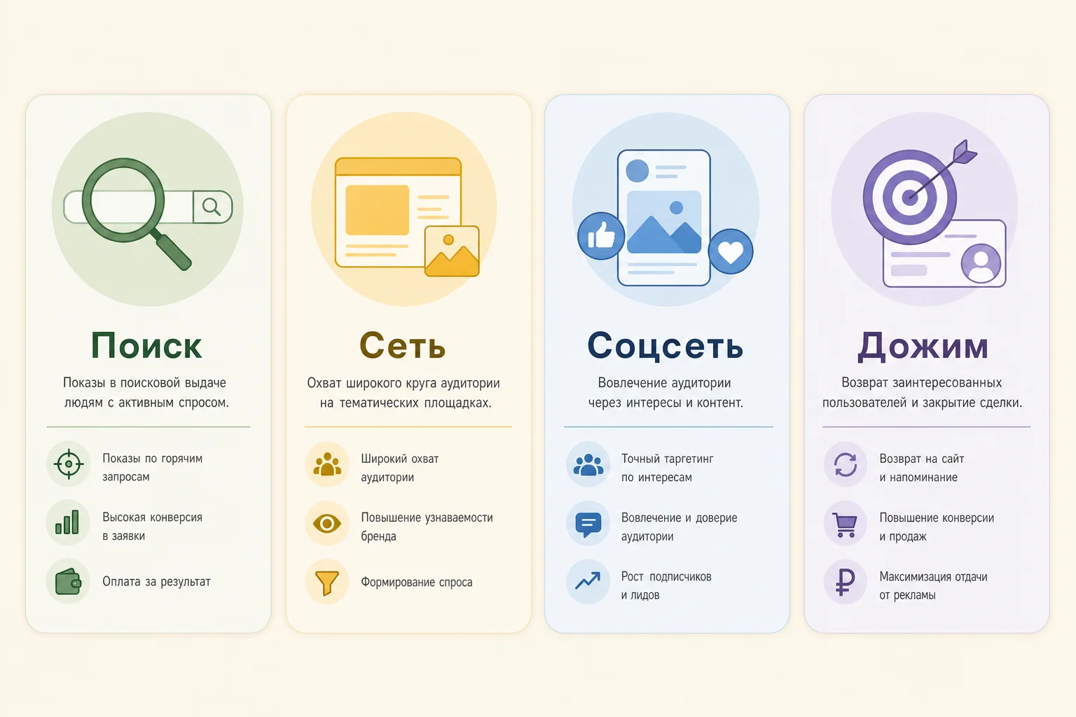 Схемы связок рекламы для онлайн-школы