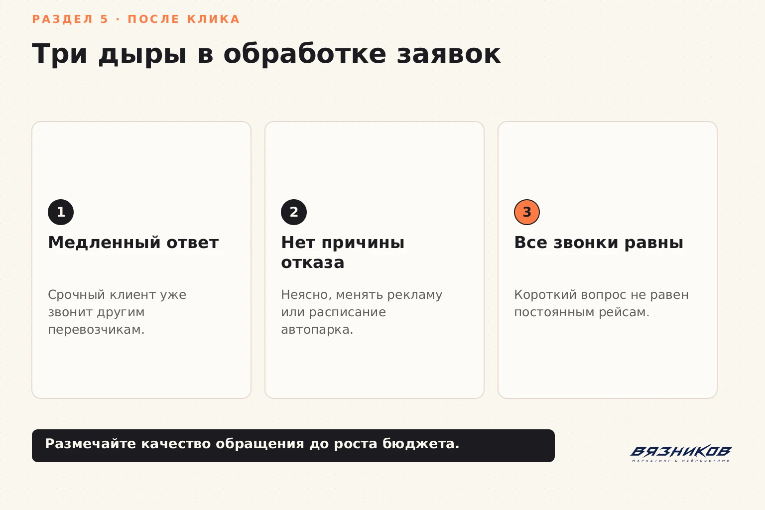 Реклама грузоперевозок: обработка заявок после клика