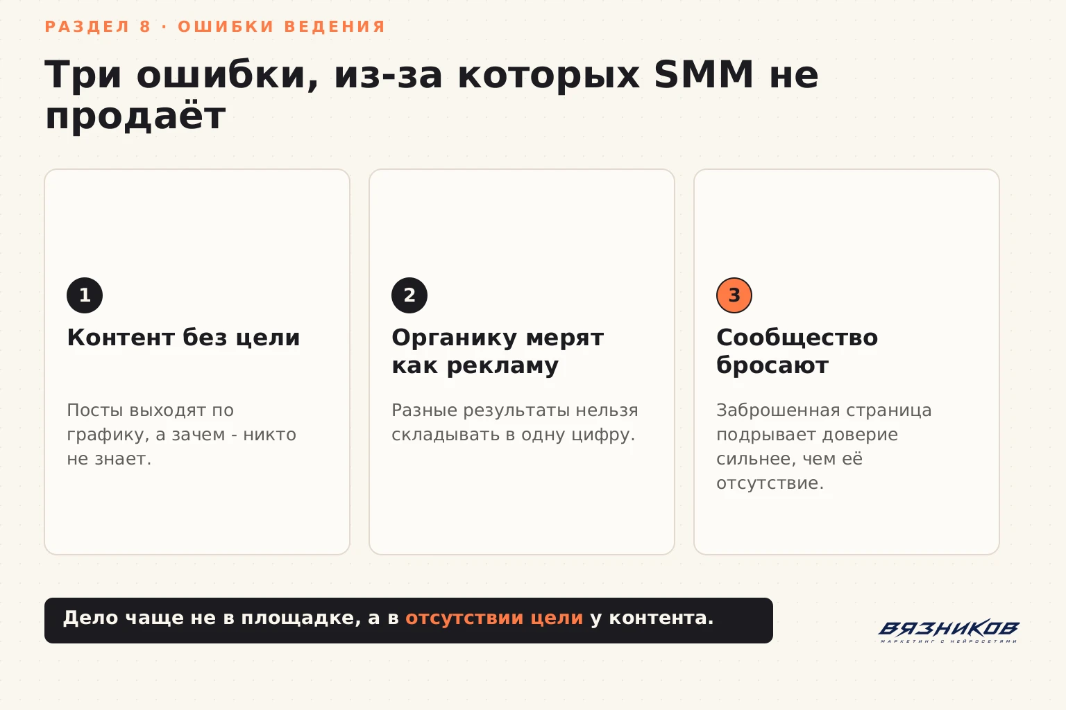 Три ошибки ведения соцсетей бизнеса